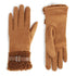 Belted Sherpa Cuff Touchscreen Gloves - Cognac